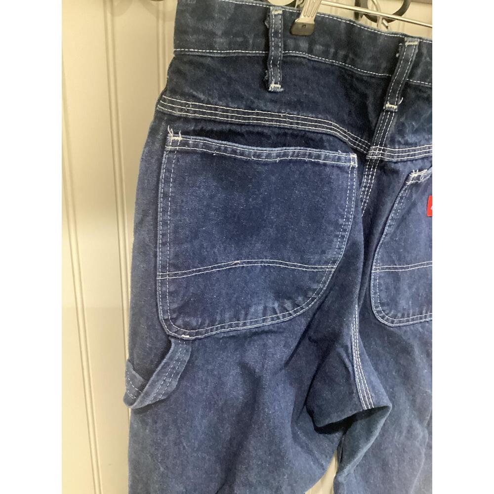 Dickies Blue Mens Dark Wash Zip Fly Carpenter Jeans 32X34 - Picture 4 of 10